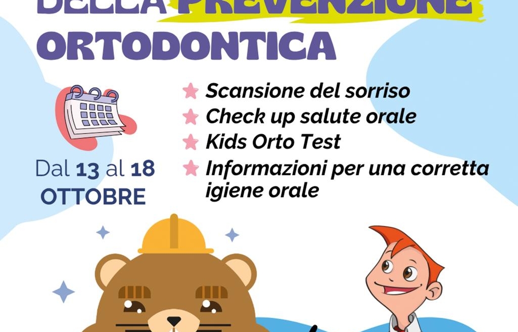Settimana della Prevenzione Ortodontica dal 13 al 18 ottobre 2025: al via l’iniziativa del “Dentista dei Bambini” presso lo studio odontoiatrico D’Alessandro Sicurella