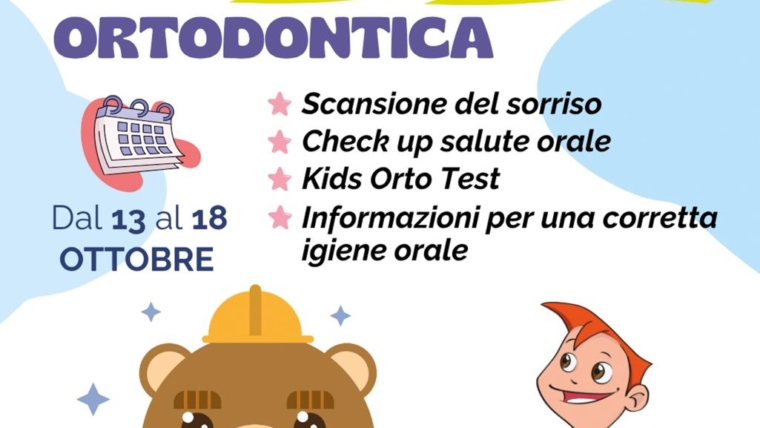 Settimana della Prevenzione Ortodontica dal 13 al 18 ottobre 2025: al via l’iniziativa del “Dentista dei Bambini” presso lo studio odontoiatrico D’Alessandro Sicurella